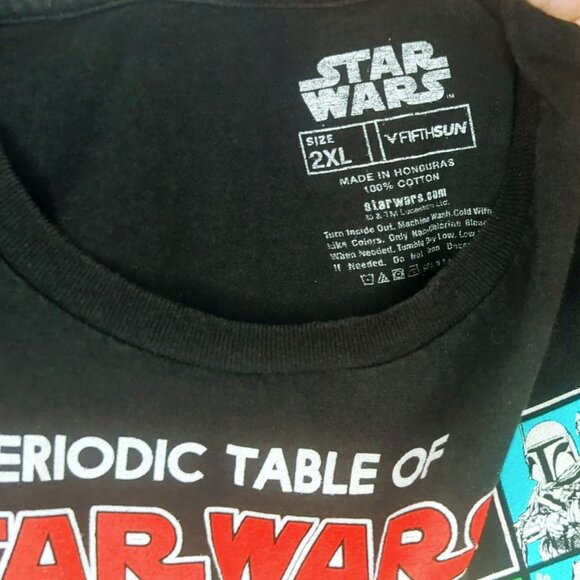 Star Wars Periodic Table of Elements Villains Mens 2XL Graphic T-shirt Short Sle - Picture 3 of 4